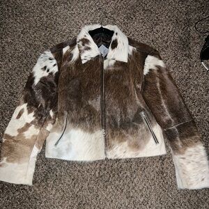 Nasty Gal Cowhide Leather Jacket